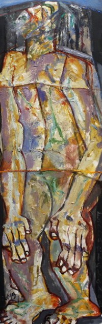 Farrukh Shahab, 5.4 x 18.4 Inch, Oil on Board, Figurative Painting, AC-FS-029